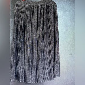 70’s Metallic Mid length semi pleated sparkly skirt
